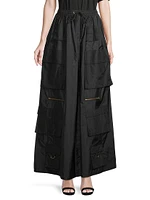 Taffeta Cargo Skirt