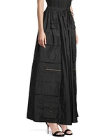 Taffeta Cargo Skirt