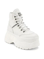 Spike White Combat Boots