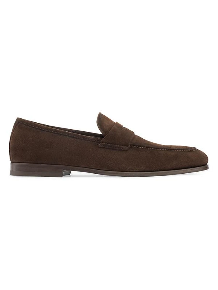 Ronny Suede Penny Loafers