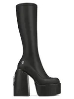 Spice Black Stretch Knee-High Boots