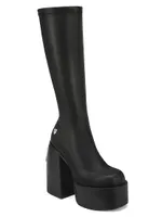 Spice Black Stretch Knee-High Boots