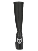 Spice Black Stretch Knee-High Boots