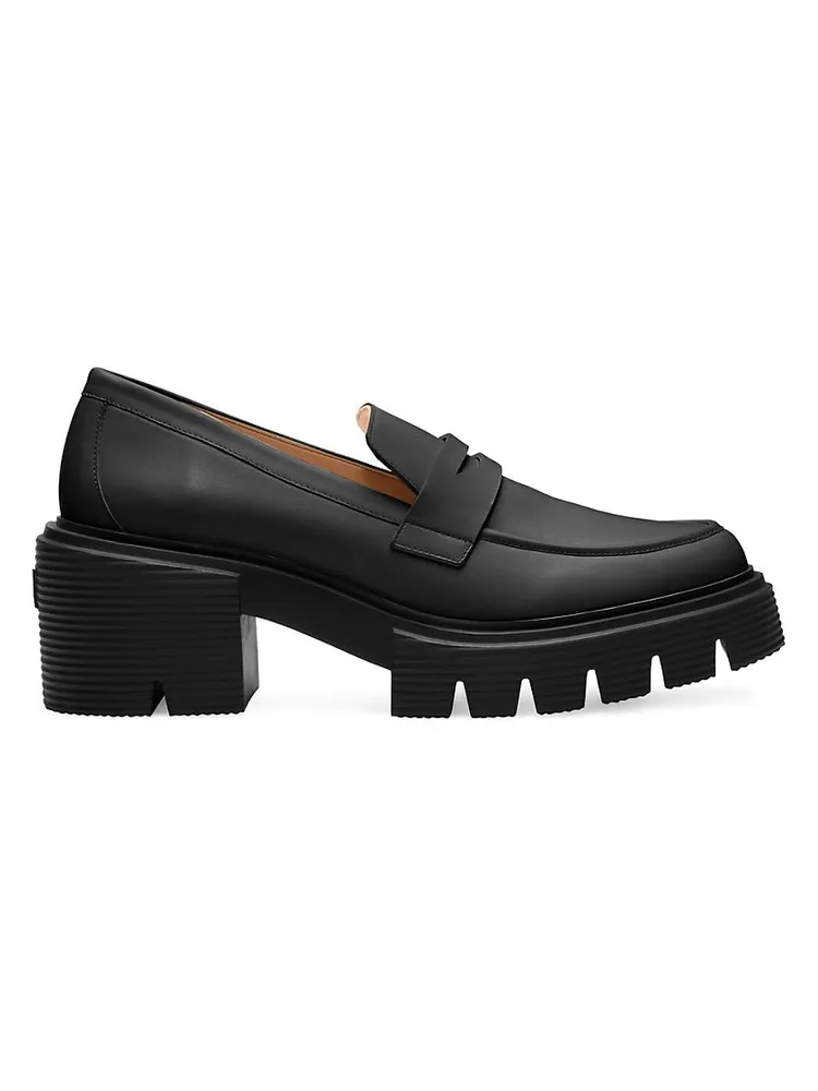 Soho Leather Lug-Sole Penny Loafers