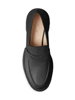 Soho Leather Lug-Sole Penny Loafers