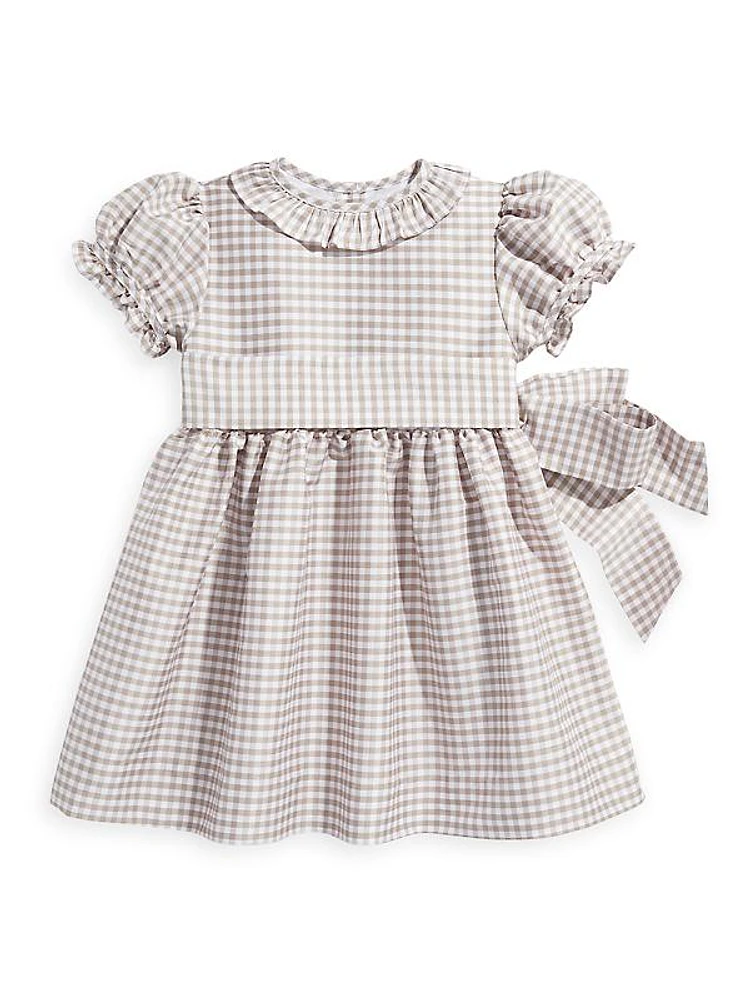 Little Girl's & Girl's Short-Sleeve Ruffled Dress