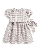 Little Girl's & Girl's Short-Sleeve Ruffled Dress