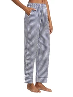 Heritage Laurel Striped Silk Pajama Set