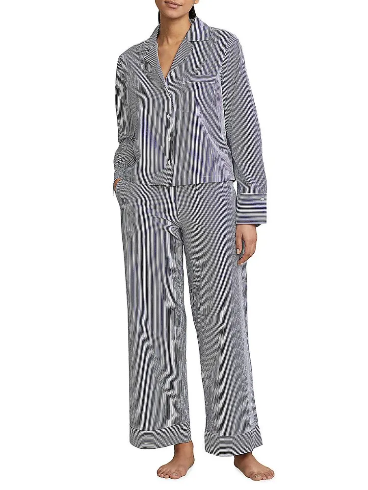 Bailey Striped Long Pajama Set