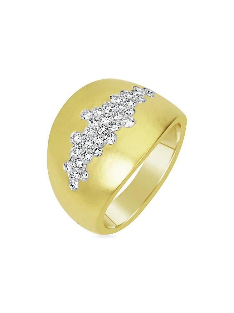 14K Yellow Gold & .03 TCW Diamond Cocktail Ring