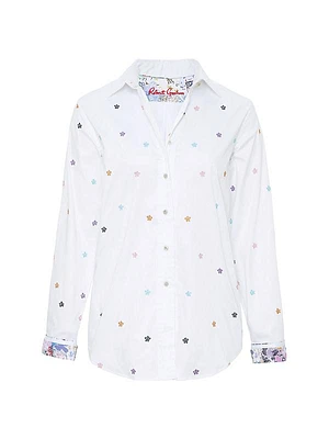 Carrie Floral-Embroidered Shirt