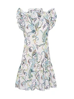 Savannah Paisley-Print Minidress