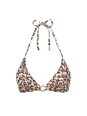 Turtles Leopard String Bikini Top