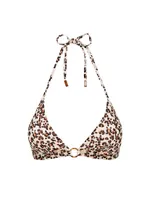 Turtles Leopard String Bikini Top