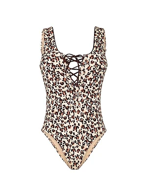 Turtles Leopard Lattice One-Piece