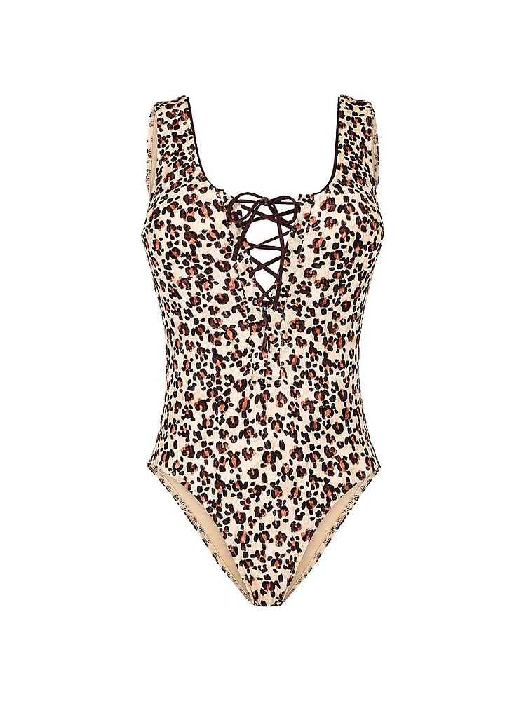 Turtles Leopard Lattice One-Piece