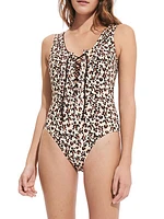 Turtles Leopard Lattice One-Piece