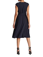 Shalbee Belted Fit & Flare Midi-Dress