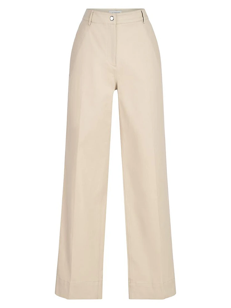 Sam Twill Wide-Leg Pants