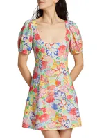 Anandi Floral Flared Minidress