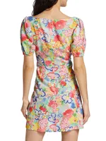 Anandi Floral Flared Minidress