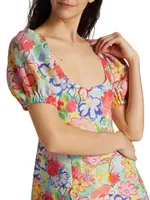 Anandi Floral Flared Minidress