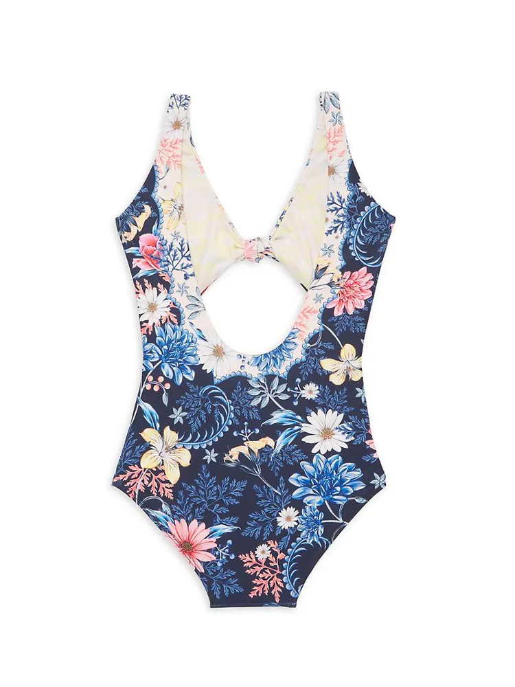 Little Girl's & Iliana Floral One-Piece Swimsuit