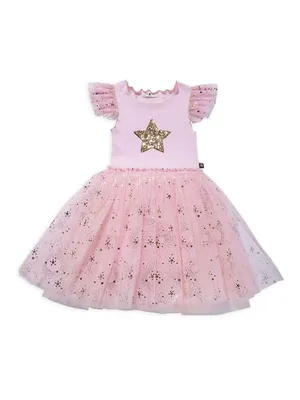 Little Girl's Star Sparkle Tutu Dress