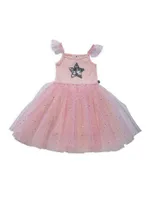 Baby Girl's ,Little & Glitter-Embellished Star Dress