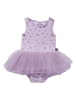 Baby's & Little Kid's Vintage Flower2 Tutu Bodysuit