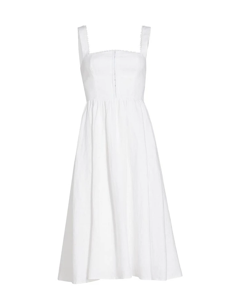 Tagliatelle Linen Midi-Dress