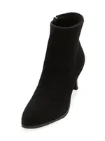 Ellenor 76MM Suede Sculptural Booties