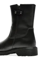 Hunter 38MM Leather Side-Zip Boots