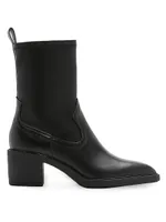 Parks 63MM Leather Block Heel Boots