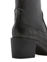 Parks 63MM Leather Block Heel Boots