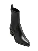 Parks 63MM Leather Block Heel Boots