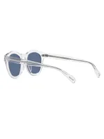 Rorke 47MM Round Mirrored Sunglasses
