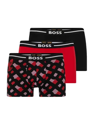 Looney Tunes x BOSS three-pack of logo trunks