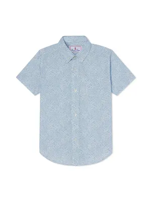 Little Boy's & Owen Liberty Poplin Short-Sleeve Button-Up Shirt