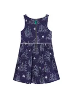 Little Girl's & Charlotte Commodore Print Dress