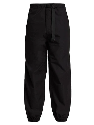 Belted Flat-Front Joggers