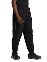 Belted Flat-Front Joggers