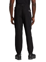 Belted Flat-Front Joggers