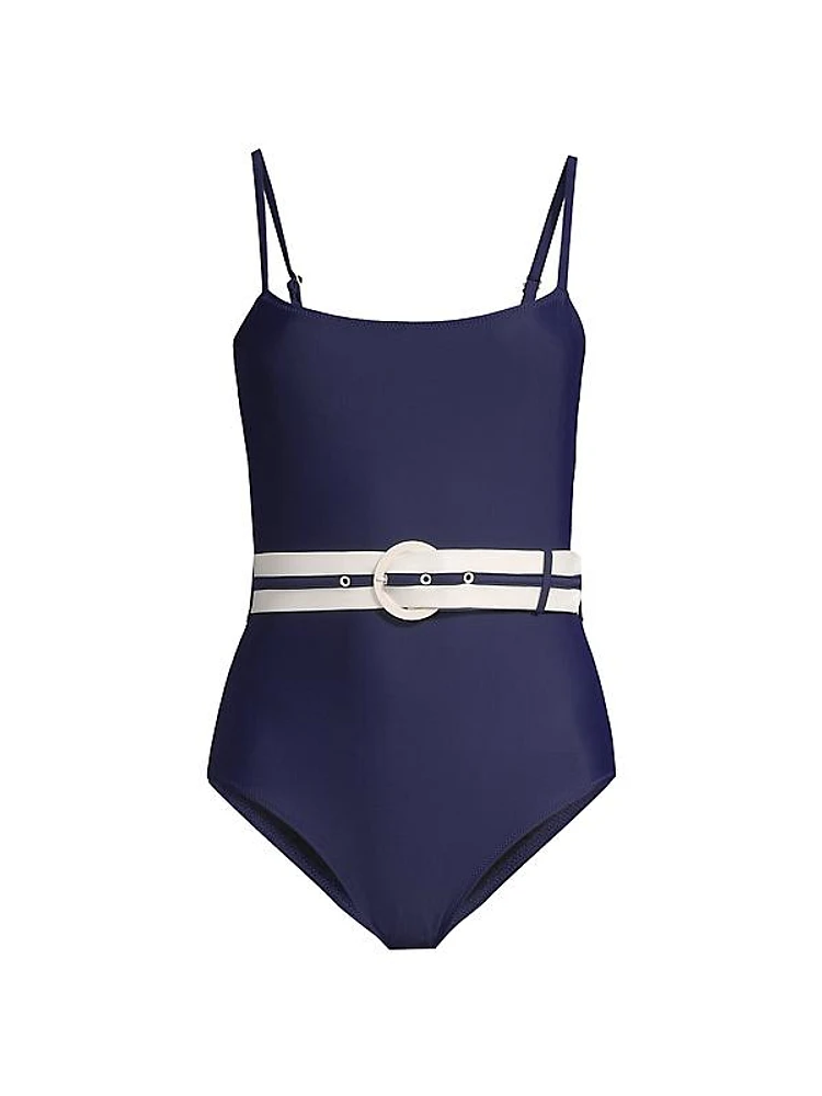 The Nina Belted One-Piece Swimsuit