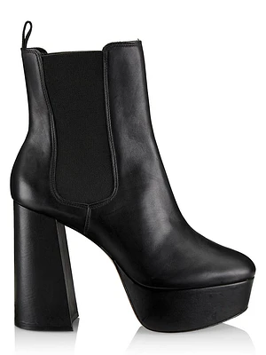 COLLECTION 113MM Leather Platform Boots