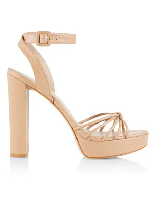 COLLECTION 123MM Leather Strappy Platform Sandals