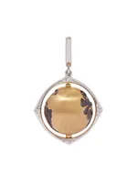 Mythology 18K Yellow, Black Rhodium & 0.08 TCW Diamond Spinning Globe Charm