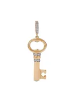 Mythology 18K Yellow Gold, White Rhodium & 0.09 TCW Diamond Key Charm