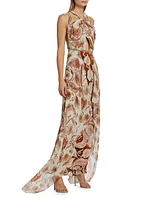 Rito Printed Chiffon Maxi Dress