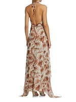 Rito Printed Chiffon Maxi Dress